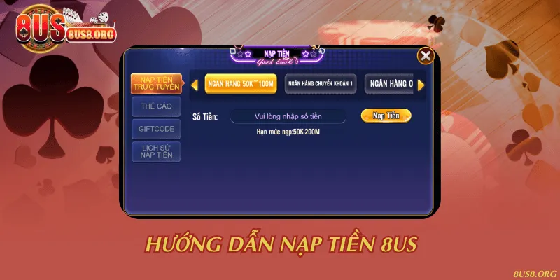 Nạp tiền 8US